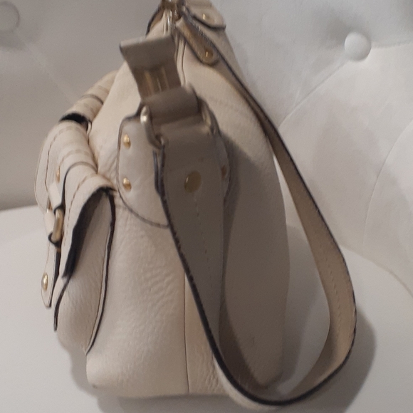 Fossil cream pebble leather shoulder bag - Picture 9 of 17